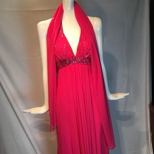 Halter top red buttercup dress